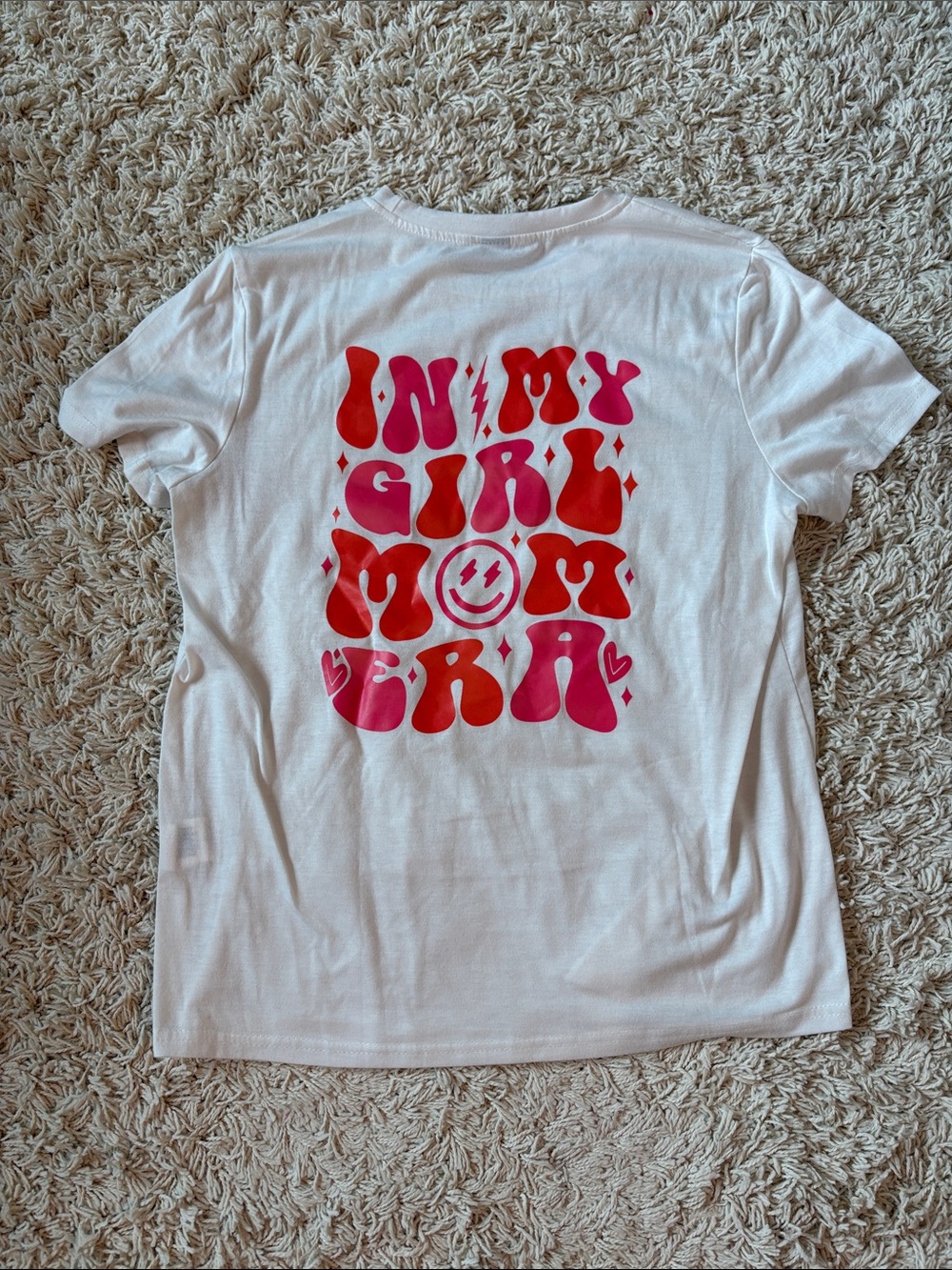 SHEIN women’s Tee with Pink & Red Retro Graphic girl mom era